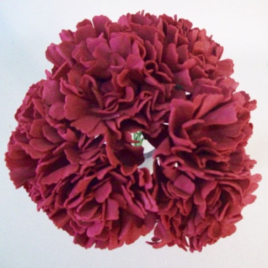 Foam Carnations Posy Burgundy 6 Pack 22cm FoamArtificial Flowers